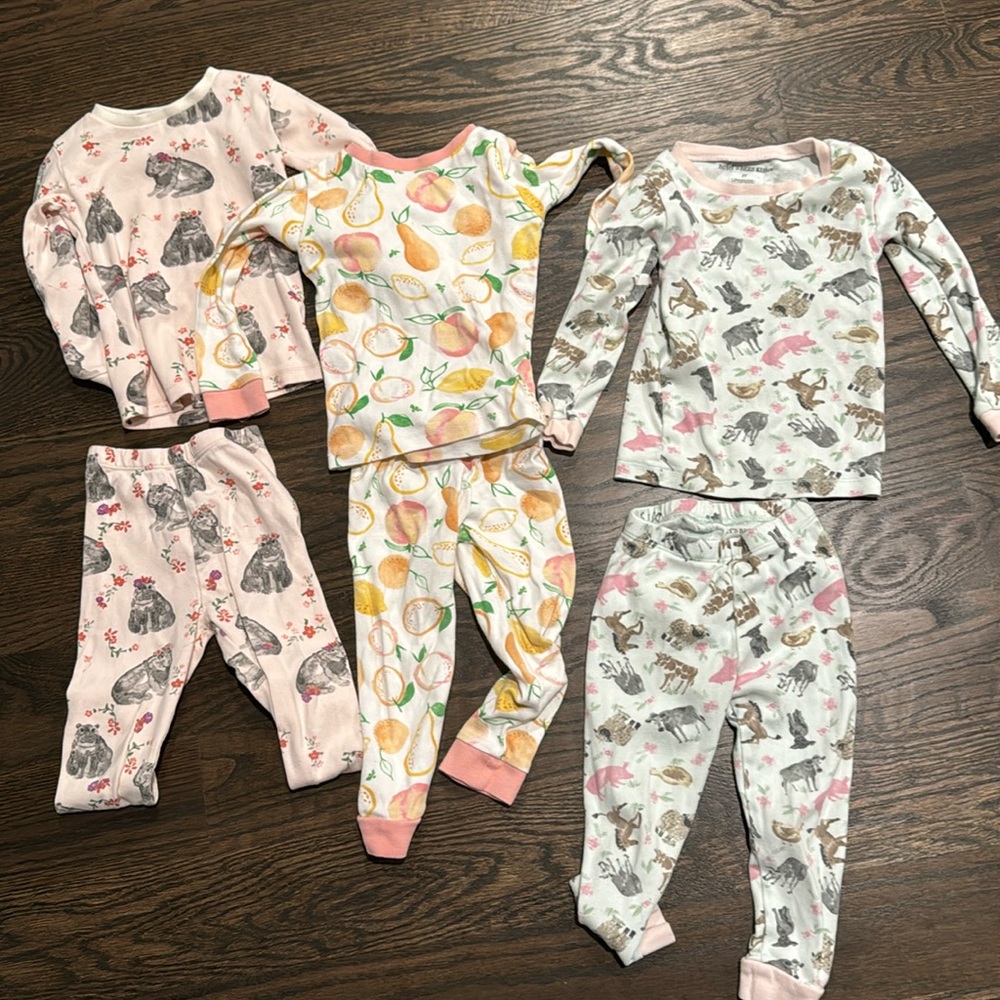 Burt’s Bees Kids Pajama Sets- 3 size 2T